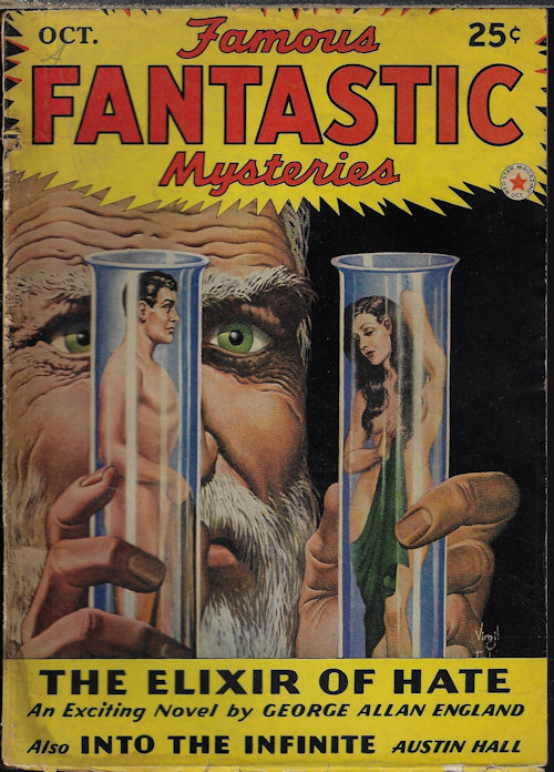FAMOUS FANTASTIC MYSTERIES (GEORGE ALLAN ENGLAND; AUSTIN HALL) - Famous Fantastic Mysteries: October, Oct. 1942 (