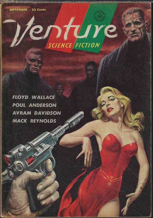 VENTURE (FLOYD WALLACE; JIM HARMON; POUL ANDERSON; THEODORE STURGEON; ROBERT SILVERBERG; ROG PHILLIPS; MACK REYNOLDS; HENRY SLESAR; ROBERT F. YOUNG; AVRAM DAVIDSON) - Venture Science Fiction: September, Sept. 1957
