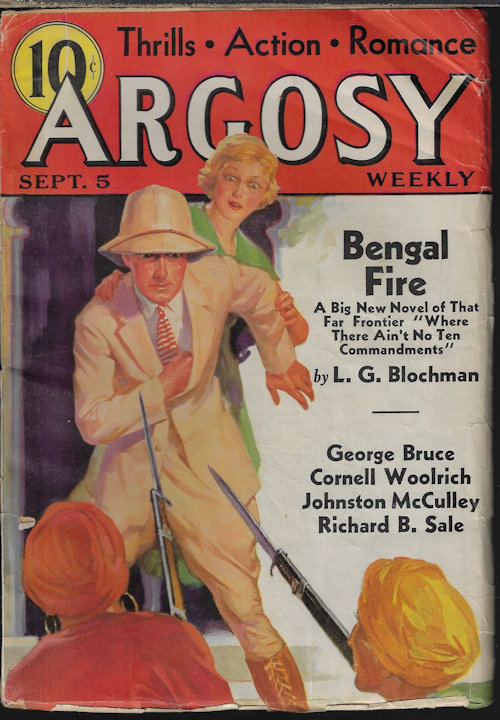 ARGOSY (L. G. BLOCHMAN; ROY DE S. HORN; ROLLIN BROWN; CORNELL WOOLRICH; ANTHONY RUD; STOOKIE ALLEN; GEORGE BRUCE; RICHARD SALE; JOHNSTON MCCULLEY) - Argosy Weekly: September, Sept. 5, 1936 (