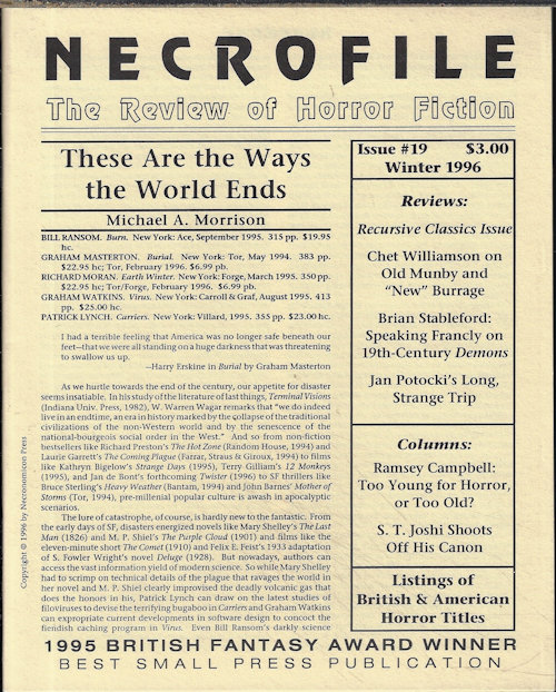 NECROFILE - Necrofile; the Review of Horror Fiction: No. 19, Winter 1996