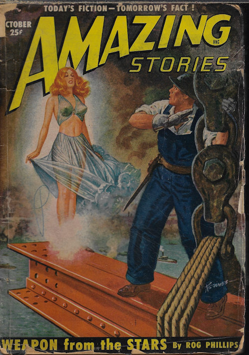 AMAZING (ROG PHILLIPS; ROY B. FRENTZ; ALEXANDER BLADE; WALT SHELDON; CLIFFORD D. SIMAK; FREDRIC BROWN) - Amazing Stories: October, Oct. 1950