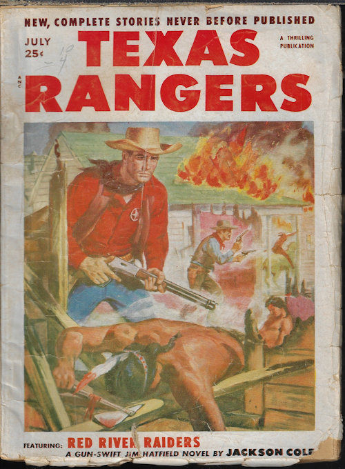 TEXAS RANGERS (JACKSON COLE; J. M. DECKER; BEN FRANK; RAY G. ELLIS; ELMER KELTON; PETER FERNANDEZ) - Texas Rangers: July 1954 (