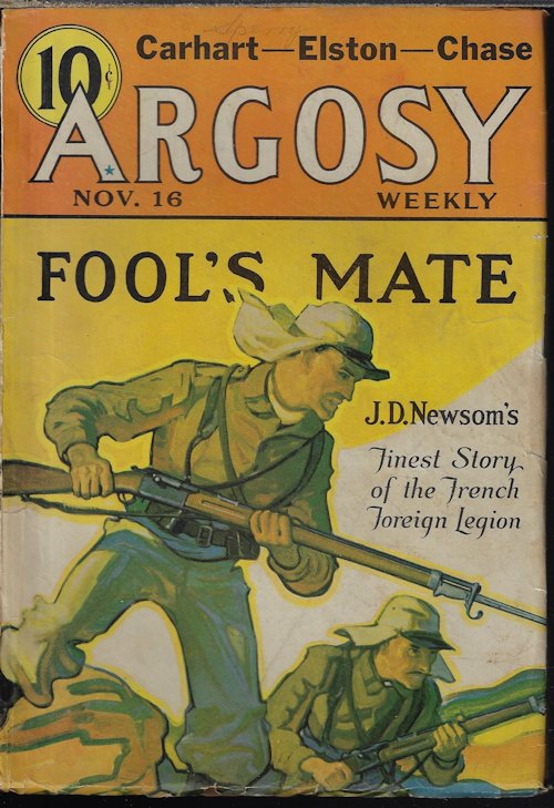ARGOSY (J. D. NEWSOM; ARTHUR HAWTHORNE CARHART; ALLAN VAUGHAN ELSTON; BORDEN CHASE; HERB LEWIS; C. C. RICE; STOOKIE ALLEN; HOWARD R. MARSH; JOHN RANDOLPH PHILLIPS) - Argosy Weekly: November, Nov. 16, 1935 (