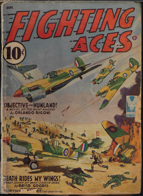 FIGHTING ACES (ORLANDO RIGONI; RAY P. SHOTWELL; DAVID GOODIS; LANCE KERMIT; JAMES O. GOODWIN; RALPH OPPENHEIM) - Fighting Aces: September, Sept. 1942