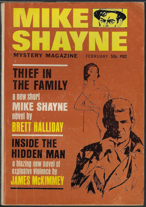 MIKE SHAYNE MYSTERY (BRETT HALLIDAY; JAMES MCKIMMEY; RICHARD HILL WILKINSON; HAL ELLSON; TONY NOICE; THOMAS MILLSTEAD; ARNOLD ENGLISH) - Mike Shayne Mystery Magazine: February, Feb. 1967