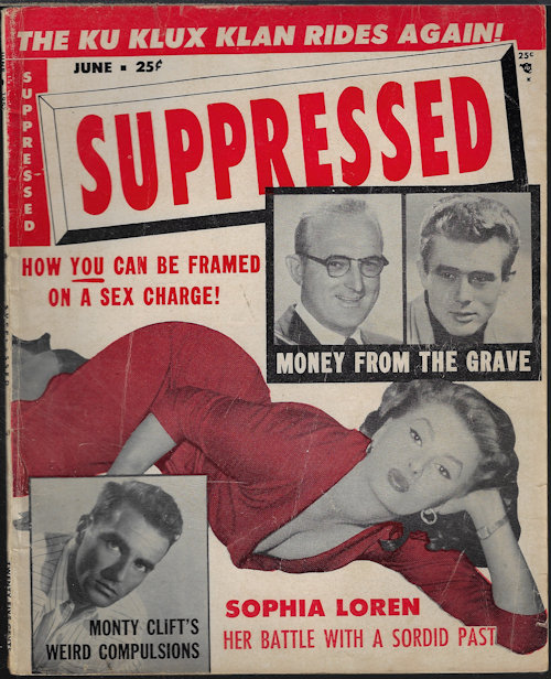 SUPRESSED (SOPHIA LOREN; MONTGOMERY CLIFT; PIPER LAURIE) - Suppressed: June 1957