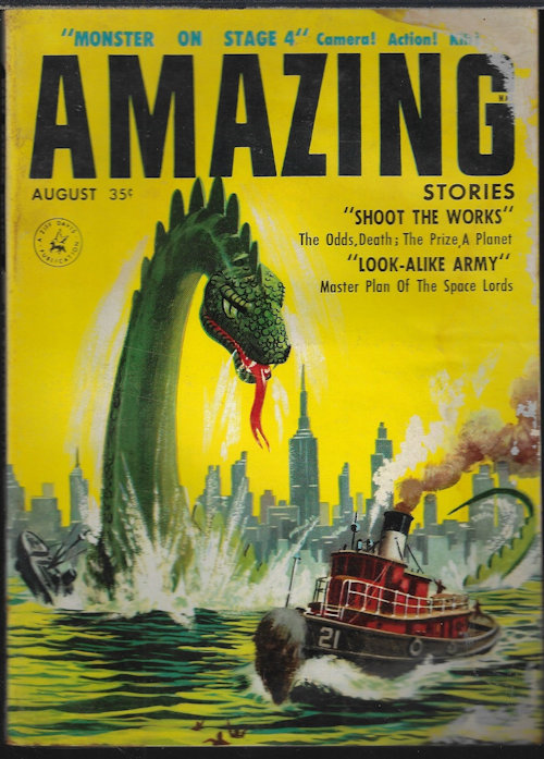 AMAZING (HENRY SLESAR; G. L. VANDENBURG; HARLAN ELLISON; DARIUS JOHN GRANGER - AKA MILTON LESSER; ROBERT MOORE WILLIAMS) - Amazing Stories: August, Aug. 1957