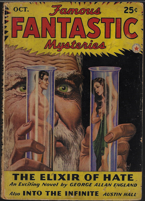 FAMOUS FANTASTIC MYSTERIES (GEORGE ALLAN ENGLAND; AUSTIN HALL) - Famous Fantastic Mysteries: October, Oct. 1942 (