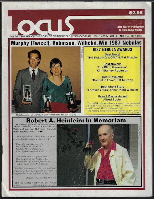 LOCUS (ROBERT A. HEINLEIN) - Locus the Newspaper of the Science Fiction Field: #330, July 1988