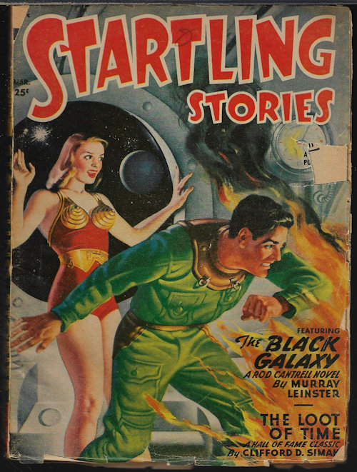 STARTLING (MURRY LEINSTER; CLIFFORD D. SIMAK; ROBERT MOORE WILLIAMS; L. RON HUBBARD WRITING AS RENE LAFAYETTE; JACK VANCE; RAY BRADBURY; NOEL LOOMIS; WILLY LEY) - Startling Stories: March, Mar. 1949 (