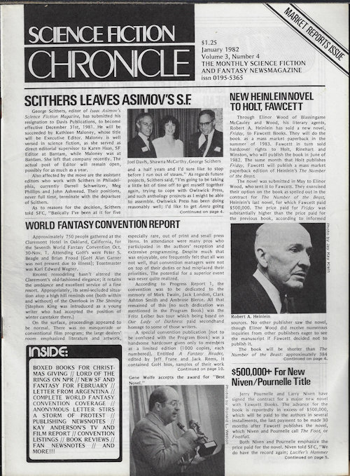 SCIENCE FICTION CHRONICLE - Science Fiction Chronicle: January, Jan. 1982