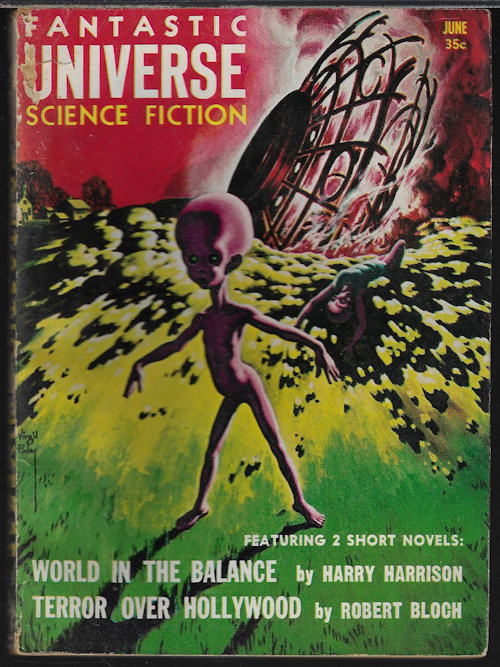 FANTASTIC UNIVERSE (HARRY HARRISON; MARCIA KAMIEN; ROBERT F. YOUNG; MORTON KLASS; HARLAN ELLISON; ROGER DEE; ROBERT BLOCH; EVELYN GOLDSTEIN; EDWARD D. HOCH; HENRY D. BILLINGS; STEPHEN BOND; MARK REINSBERG) - Fantastic Universe: June 1957