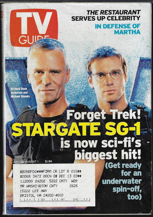 TV GUIDE - Tv Guide: July 26 - August, Aug. 1, 2003 (Stargate Sg-1)