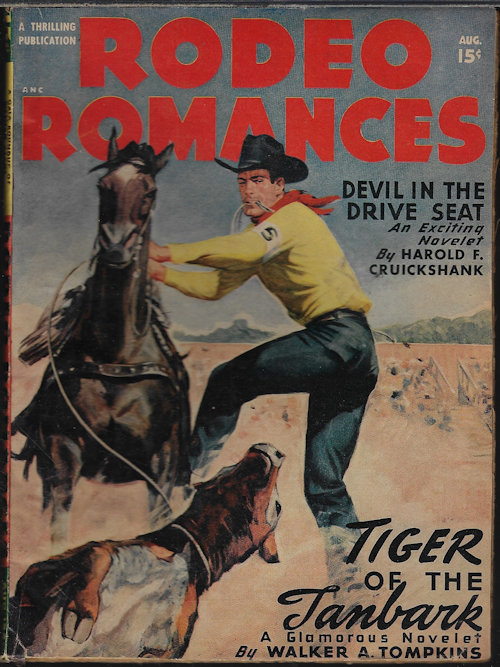 RODEO ROMANCES (WALKER A. TOMPKINS; HAROLD F. CRUICKSHANK; SAMUEL MINES; JOHNSTON MCCULLEY; WAYNE C. LEE; CHUCK MARTIN; RALEY BRIEN; HARRY ROWELL) - Rodeo Romances: August, Aug. 1948