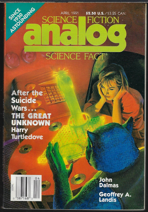 ANALOG (HARRY TURTLEDOVE; F. ALEXANDER BREJCHA; DAVID L. BURKHEAD; JOHN DALMAS; F. M. BUSBY; P. J. PLAUGER; GEOFFREY A. LANDIS) - Analog Science Fiction/ Science Fact: April, Apr. 1991