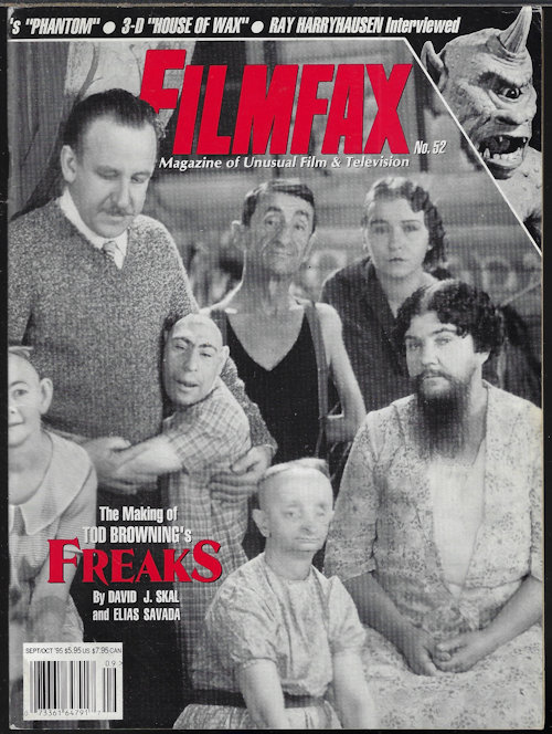 FILMFAX The Magazine of Unusual Film, Television, & Retro Pop Culture #52, September, Sept./ October, Oct. 1995 (Freaks)