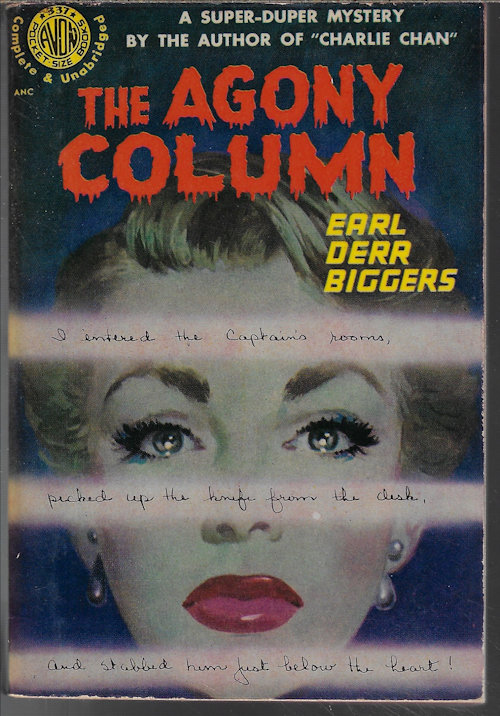 BIGGERS, EARL DERR - The Agony Column